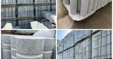 郑州 芝麻白花岗岩挡车柱、隔离柱多少钱