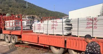 郑州 芝麻灰花岗岩光面毛板出货日常