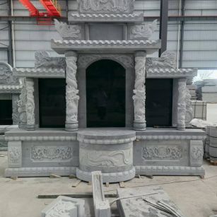 郑州 芝麻灰高档墓碑，土墓，可定制