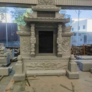 郑州 芝麻灰高档墓碑、土墓，一套也支持定做