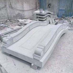 郑州 芝麻灰花岗岩园林景观 小石桥