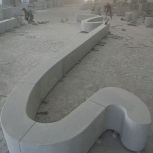 郑州 花岗岩整石坐凳拼装