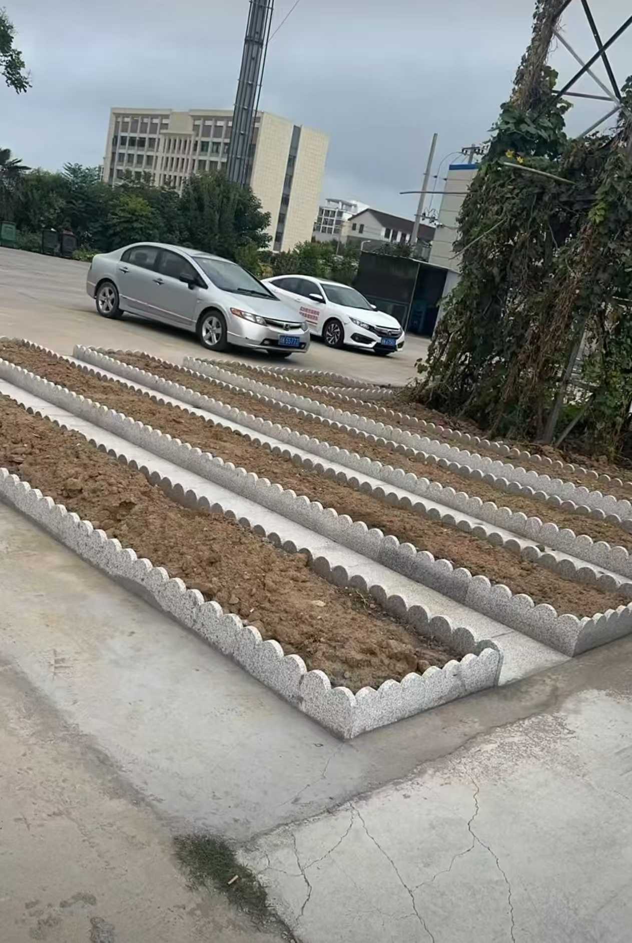 郑州 花边石、花围石、花园石安装效果