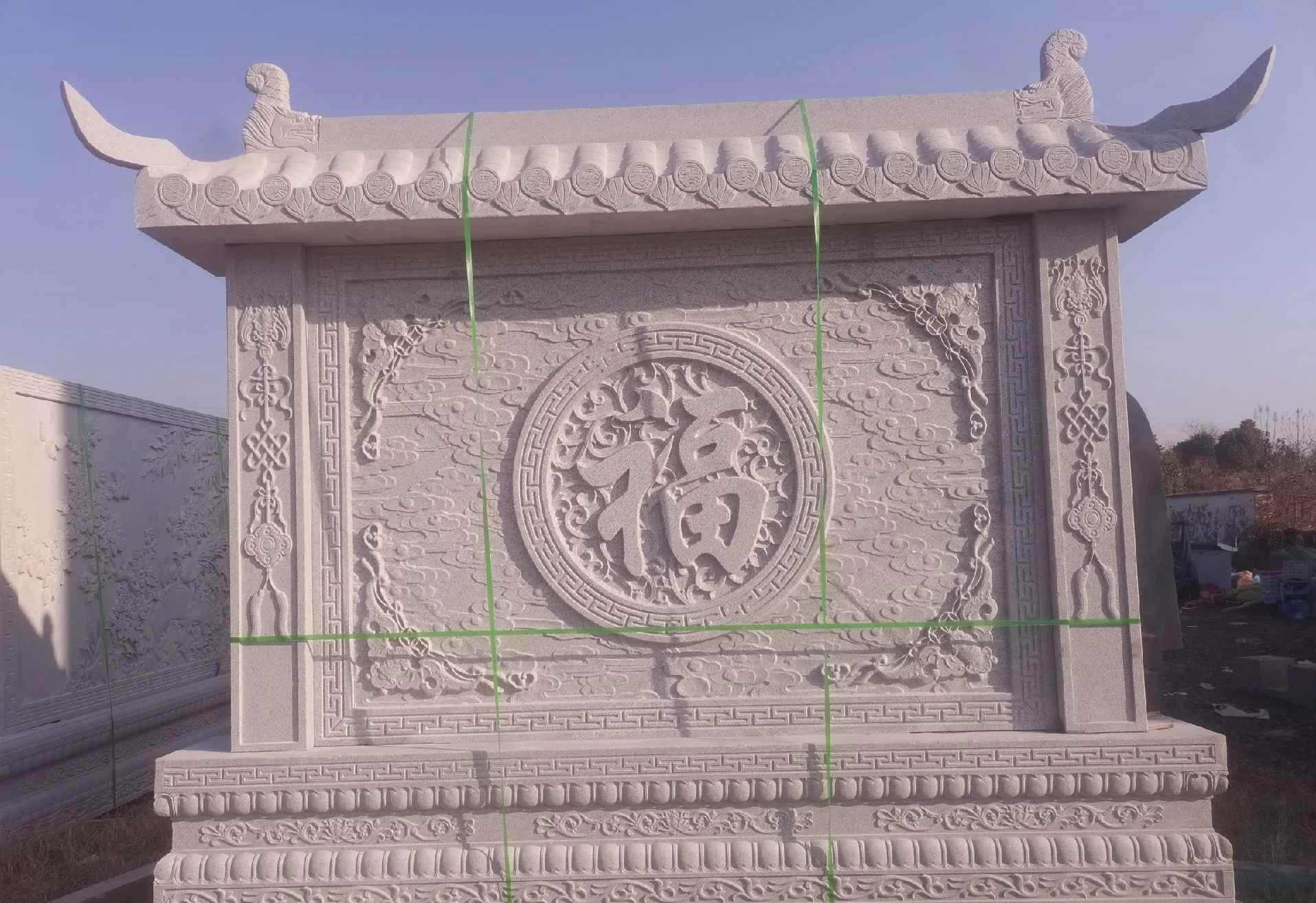 郑州 芝麻白花岗岩屏风，照壁，影壁